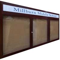 BBC208 Multiple Door Enclosed Bulletin Board With Header