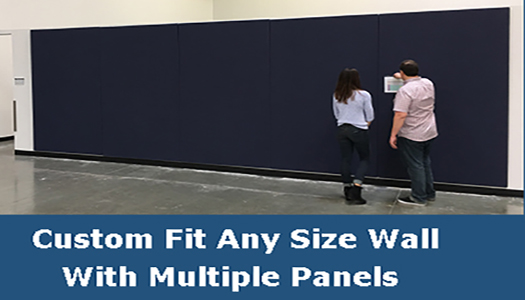 Combine panels to make very large walls covered with our fabric wrapped bulletin boards.