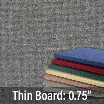 FW835-02 Aluminum - Thin Profile: 20 Soft Colors - Thick Texture - Push Pins or Hook and Loop - Up to 48" Wide