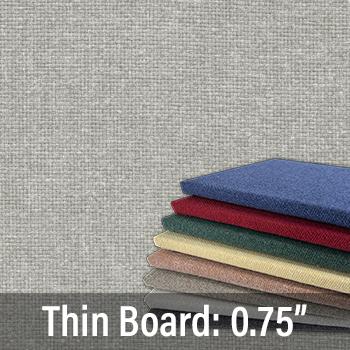 FW835-03 Ash - Thin Profile: 20 Soft Colors - Thick Texture - Push Pins or Hook and Loop - Up to 48" Wide