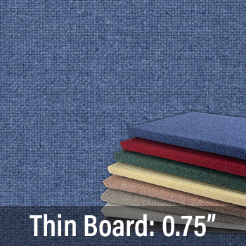 FW835-06 Ocean - Thin Profile: 20 Soft Colors - Thick Texture - Push Pins or Hook and Loop - Up to 48" Wide