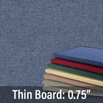 FW835-07 Denim - Thin Profile: 20 Soft Colors - Thick Texture - Push Pins or Hook and Loop - Up to 60" X 40"