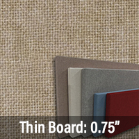 FW800-10 SAND - Thin Profile: Thick Textured - 6 Colors - Push Pins or Hook and Loop - Up to 60" Wide