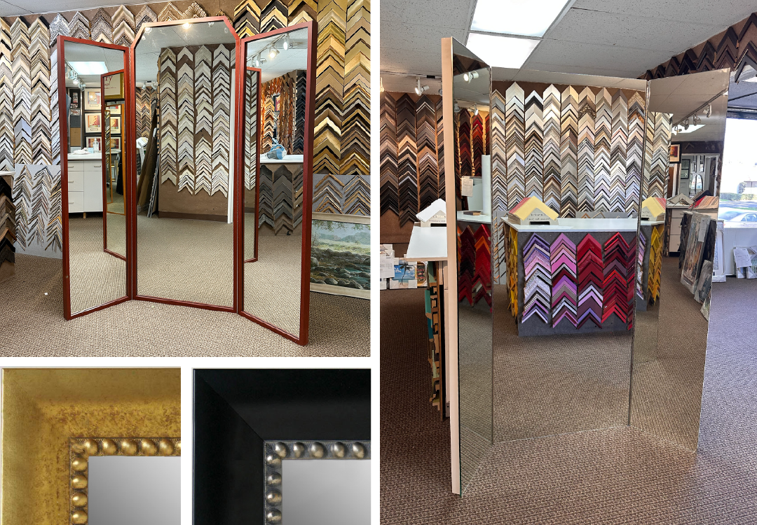Custom Three Panel Mirrors, 3 panel mirrors