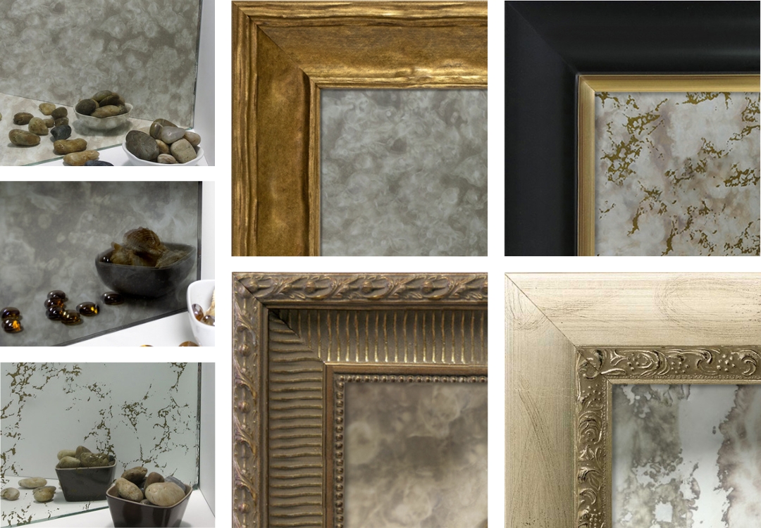 Shop custom antiqued mirrors, antique mirror, frameless antiqued mirrors, frame antiqued mirror