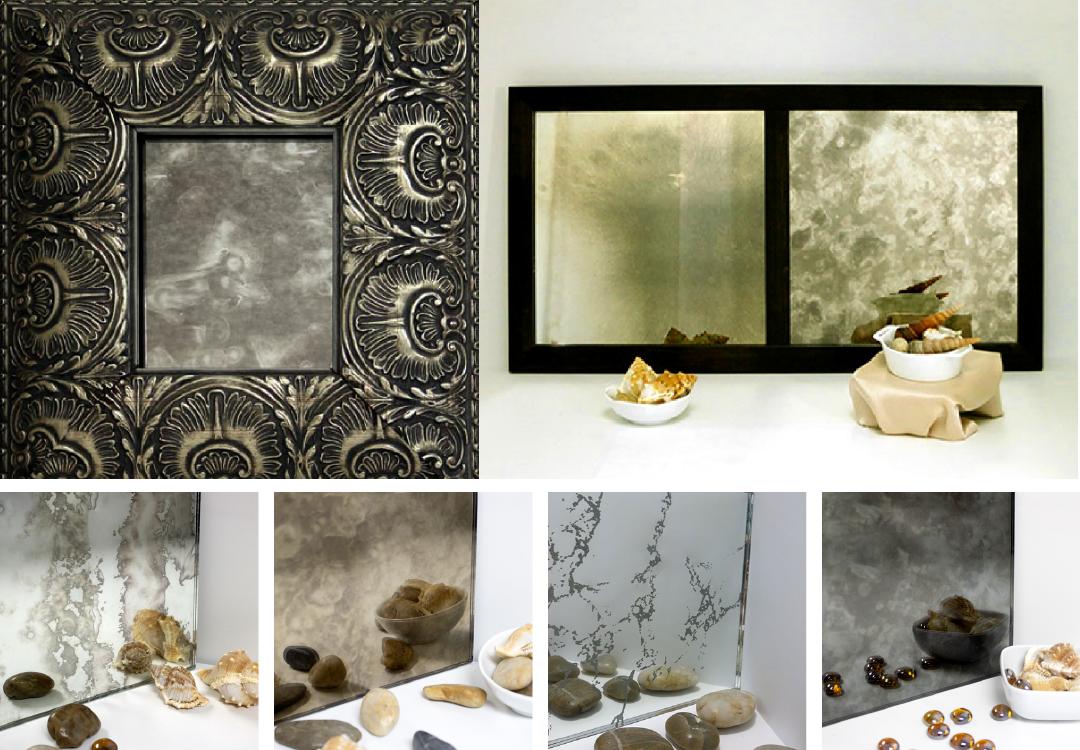 Shop custom antiqued mirrors, antique mirror, frameless antiqued mirrors, frame antiqued mirror