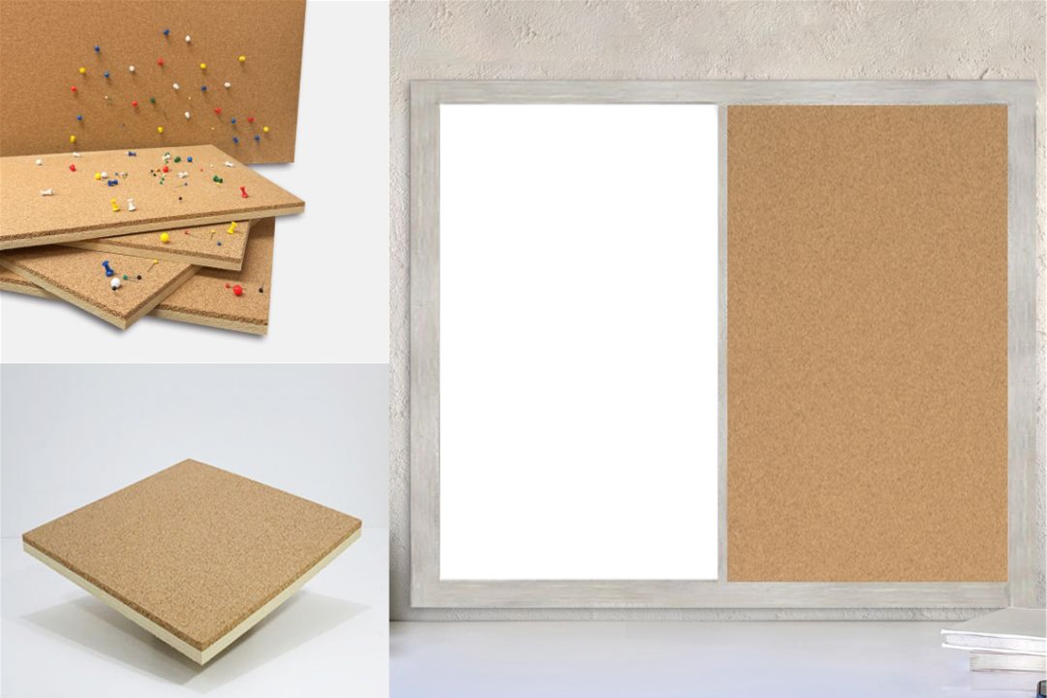 Cork Material into Your Combination Board.