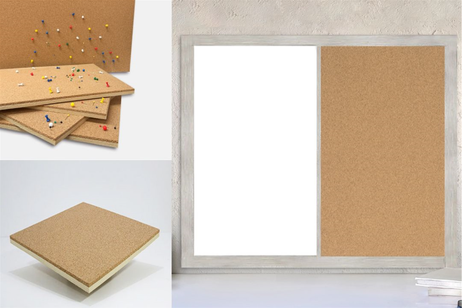 Cork Material into Your Combination Board.