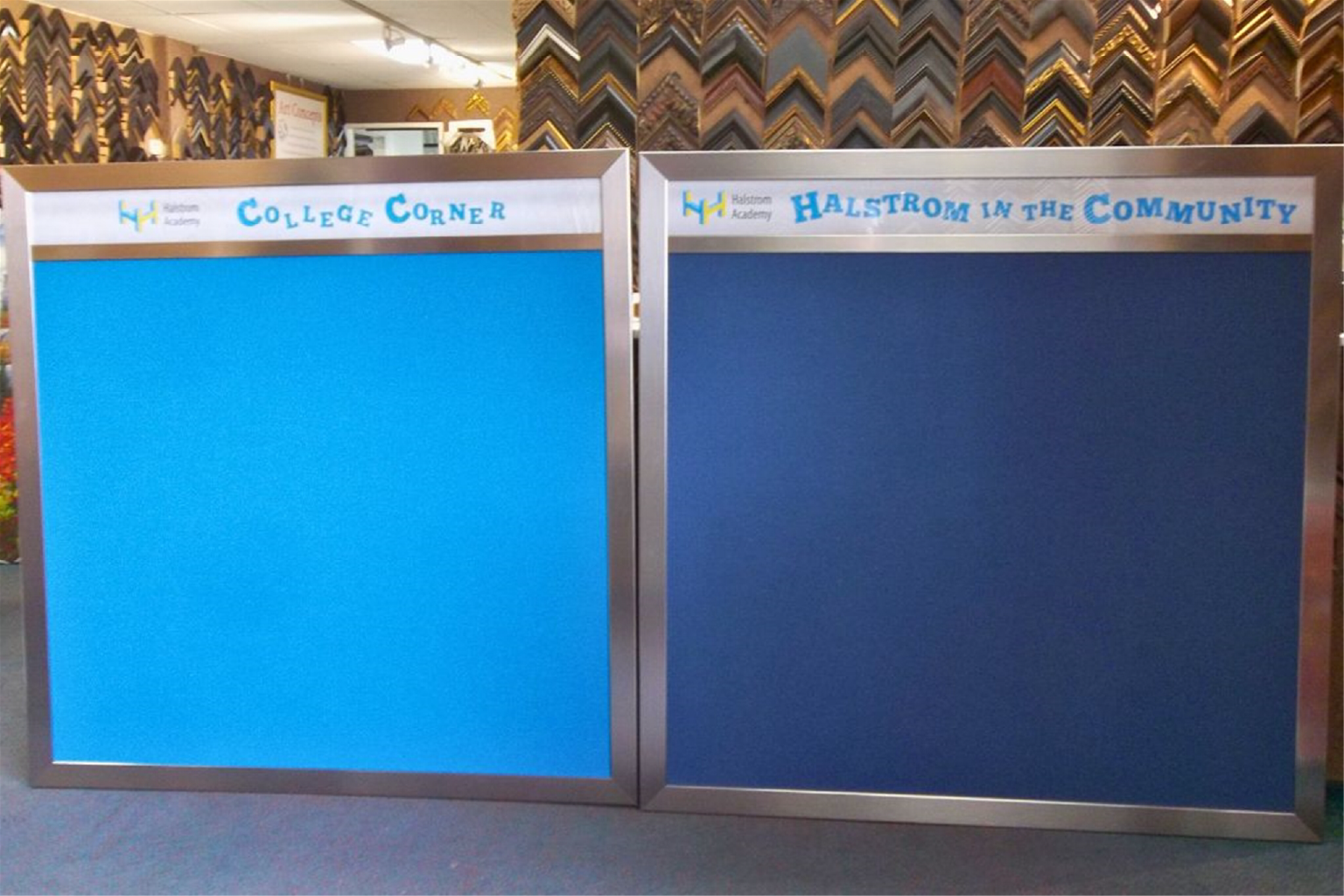 Use fabric in a variety of colors for your header board.