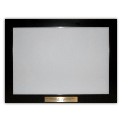  Custom Framed Whiteboard with Plaque - Create to Your Size