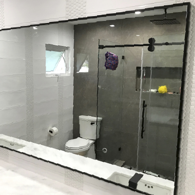 Large Thin Metal Frame Bathroom Vanity Mirror
