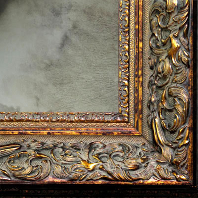 Framed Antique Mirror 