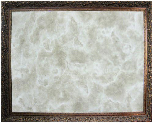 Antique Mirror Floating Couds With Custom Frame 