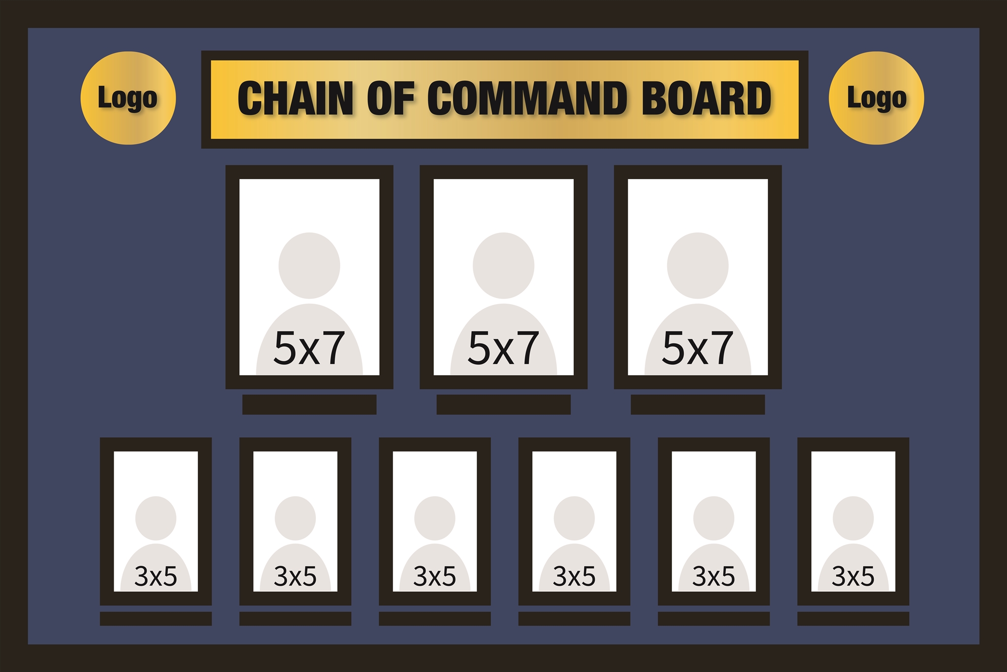 CC300-01 - 24" x 36" Custom Chain of Command Board 