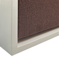 FW820-03 Matte Silver: FLOATING FABRIC WRAPPED CORKBOARD