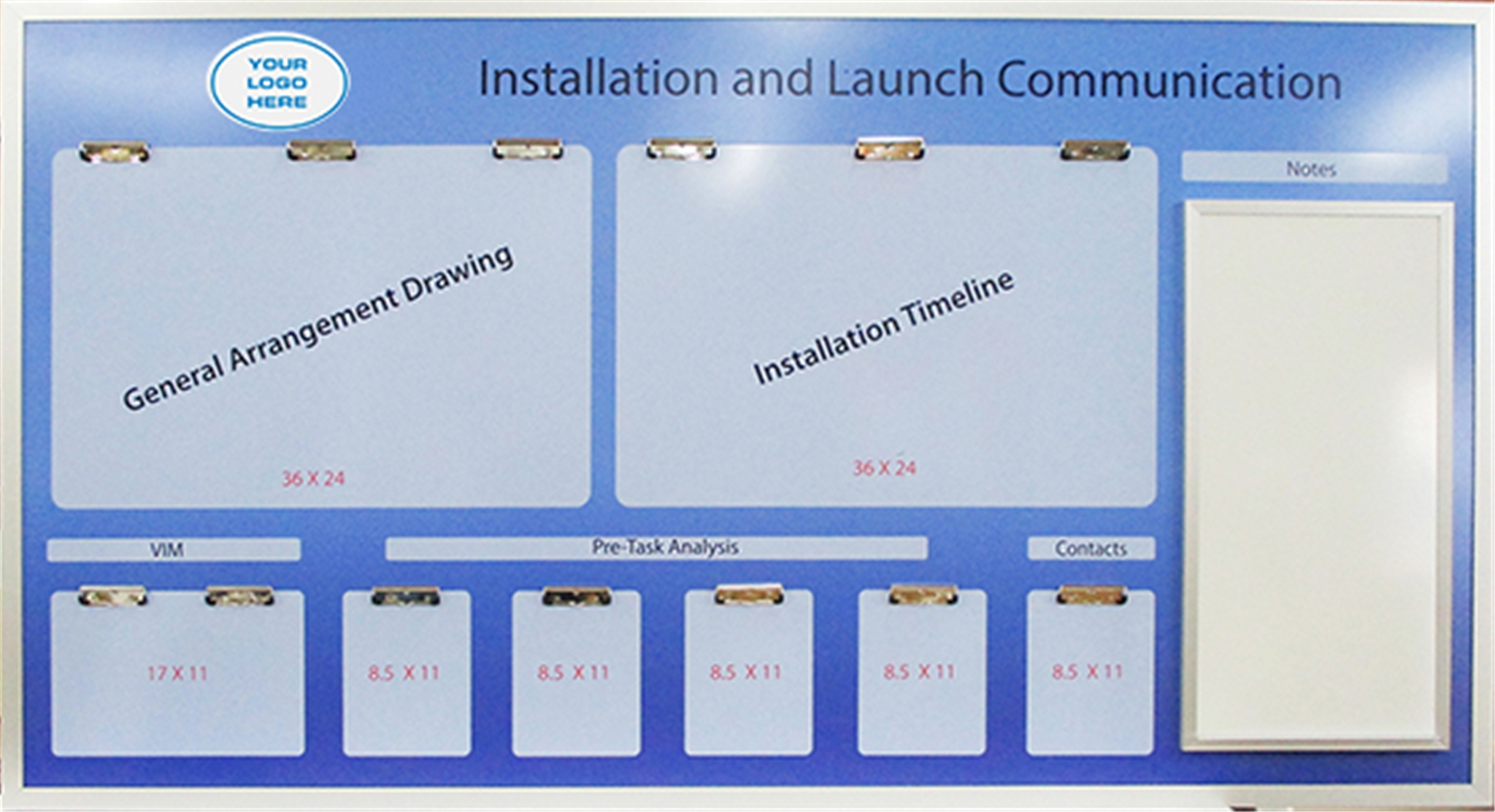 IB814 -  96" x 48" Custom Information Board