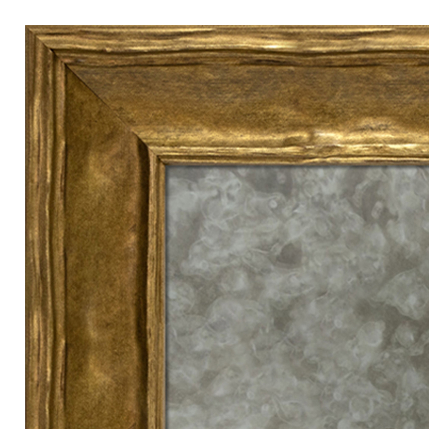 AM1924-90-2 Sculptured Gold Scoop with Lip Antiqued Mirror - Floating Clouds