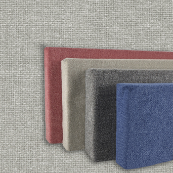 FW830-03 Ash - Frameless Fabric Wrap Cork Bulletin Board - Classic Hook And Loop Velcro