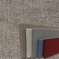 FW800-02 Cement Grey Frameless Fabric Wrap Cork Bulletin Board - Classic Hook And Loop Velcro