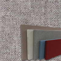 FW800-03 Medium Silver Blend - Frameless Fabric Wrap Cork Bulletin Board - Classic Hook And Loop Velcro