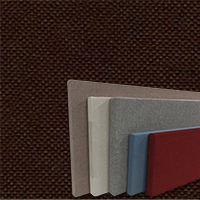 FW800-24 ESPRESSO CHOCOLATE BROWN - Frameless Fabric Wrap Cork Bulletin Board - Classic Hook And Loop Velcro