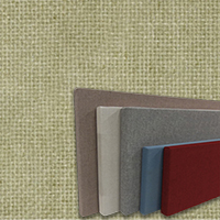 FW800-31 Leaf Green Frameless Fabric Wrap Cork Bulletin Board - Classic Hook And Loop Velcro