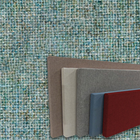 FW800-33 Light Green Blue Brown Mix Frameless Fabric Wrap Cork Bulletin Board - Classic Hook And Loop Velcro