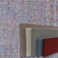 FW800-40 Soft Blend Frameless Fabric Wrap Cork Bulletin Board - Classic Hook And Loop Velcro