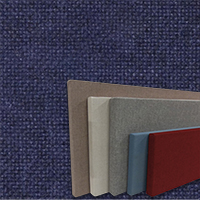 FW800-44 Blue Plum Frameless Fabric Wrap Cork Bulletin Board - Classic Hook And Loop Velcro