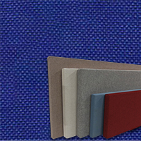 FW800-45 Cobalt Blue Frameless Fabric Wrap Cork Bulletin Board - Classic Hook And Loop Velcro