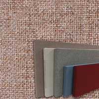 FW800-53 Soft Dark Cherry Frameless Fabric Wrap Cork Bulletin Board - Classic Hook And Loop Velcro