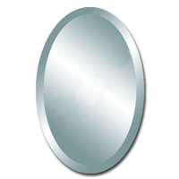 Custom Oval Beveled Frameless Wall Mirrors