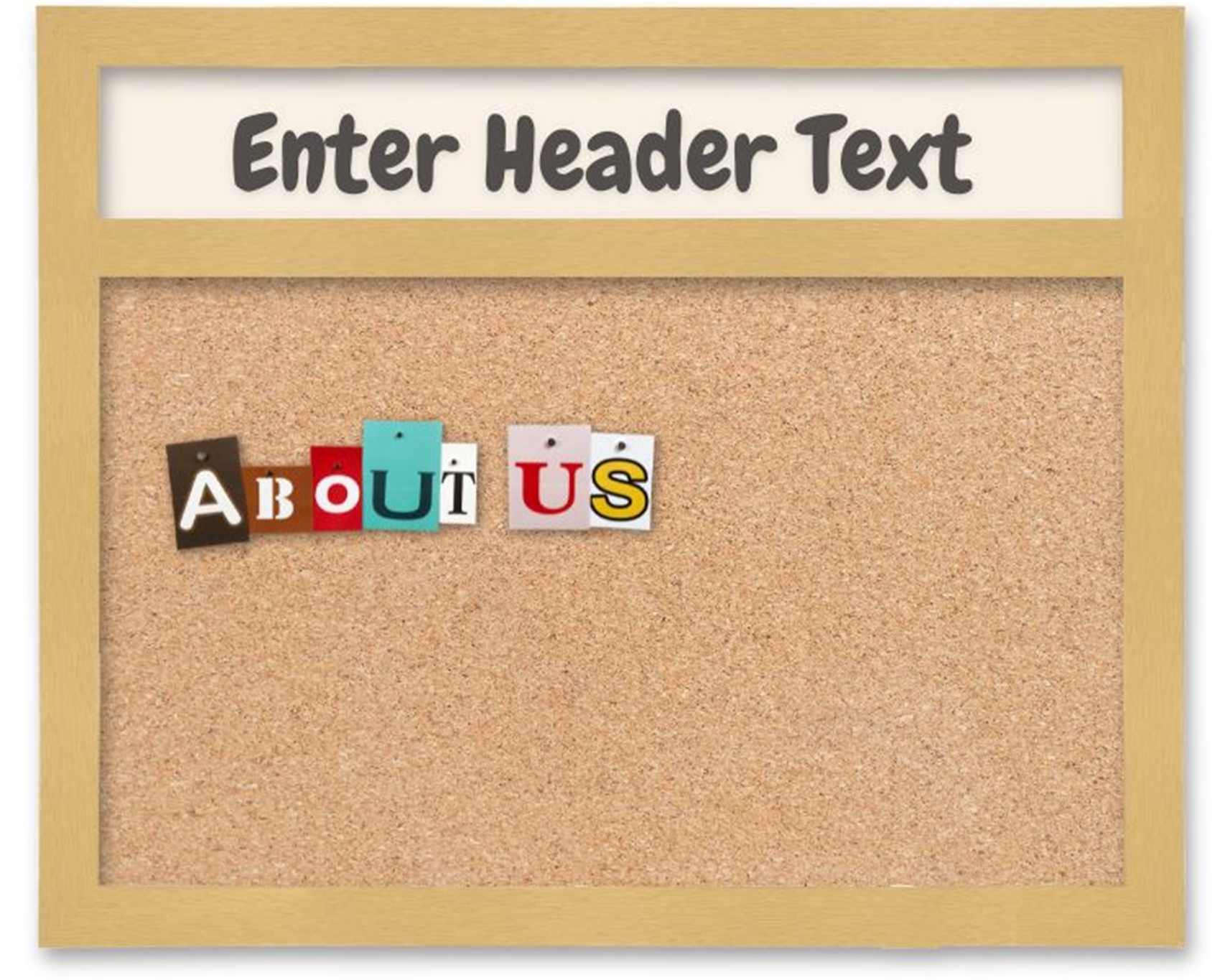 HB1545-CO Custom Cork Header Board - Choose 8 Wooden Frame Colors - Create Size from 24"x30" to 48"x84"