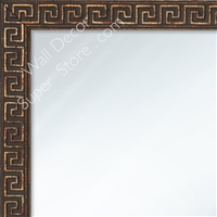  MR1217-2 Artifact Greek Key Black - Custom Small Mirror - 0.875 Inch Wide