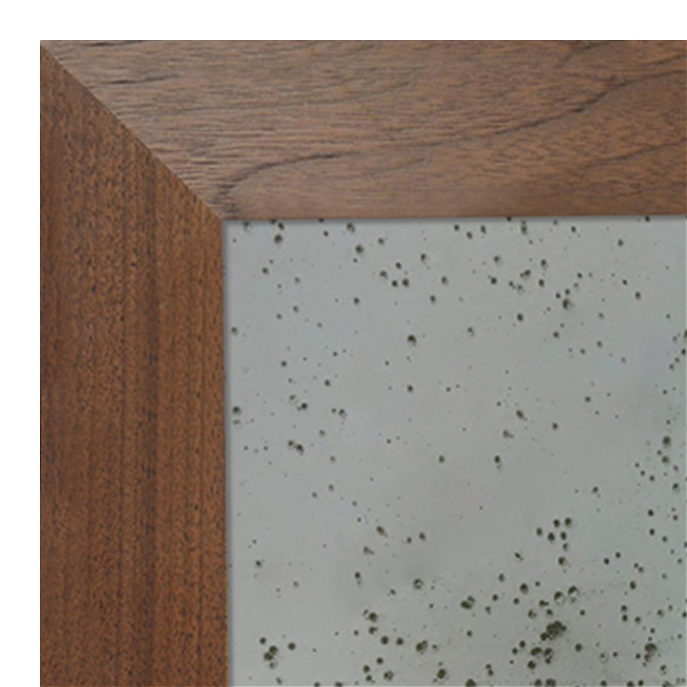 AM1682-90-4 Natural Walnut Flat Framed Antiqued Mirror