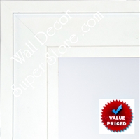 MR1868-2 Matte Satin White - Value Priced - Large Custom Wall Mirror Custom Floor Mirror
