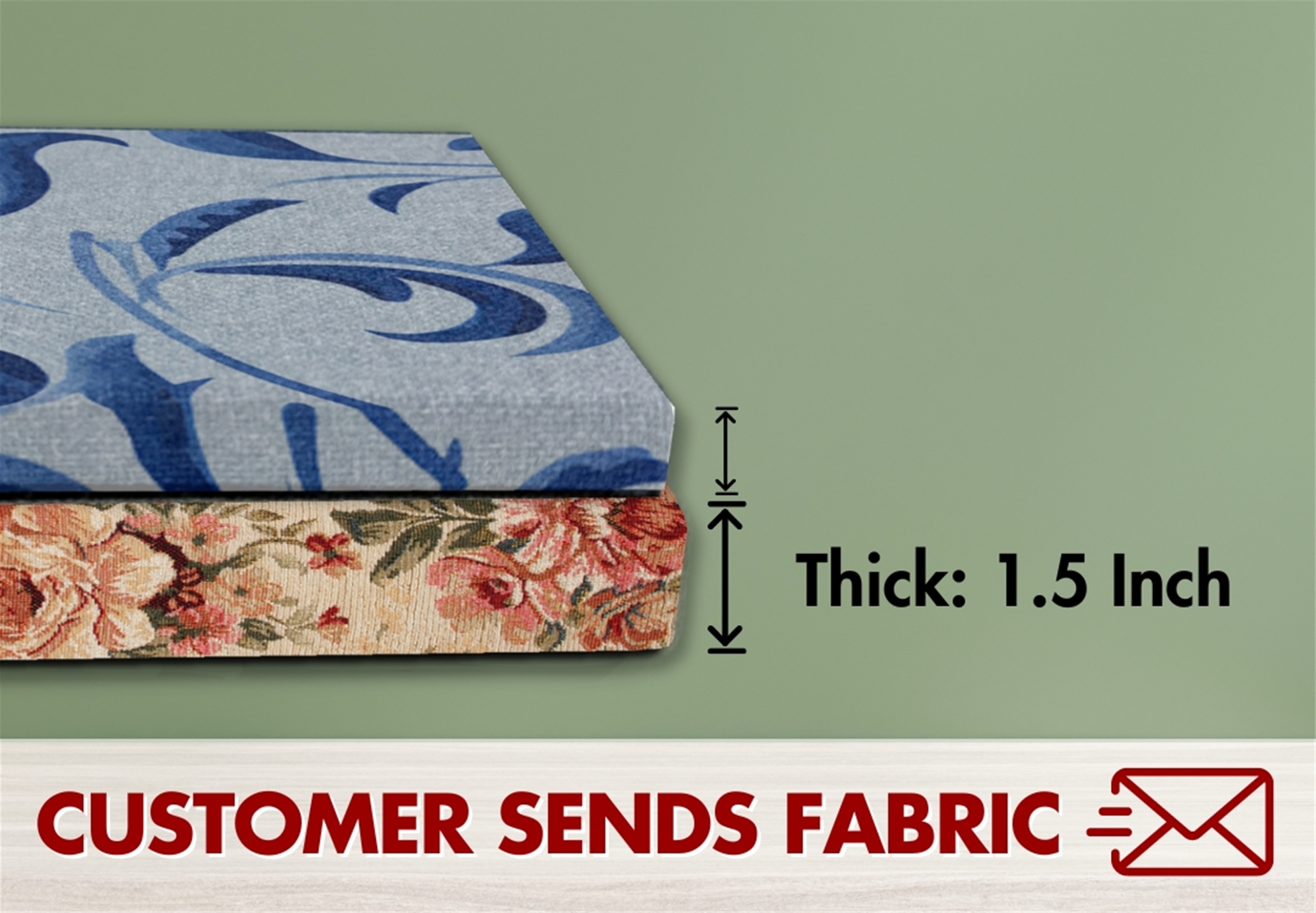 FW1003 Thick Profile 1.5"- CUSTOMER SENDS FABRIC - Fabric Wrapped - Up to 60"x90"