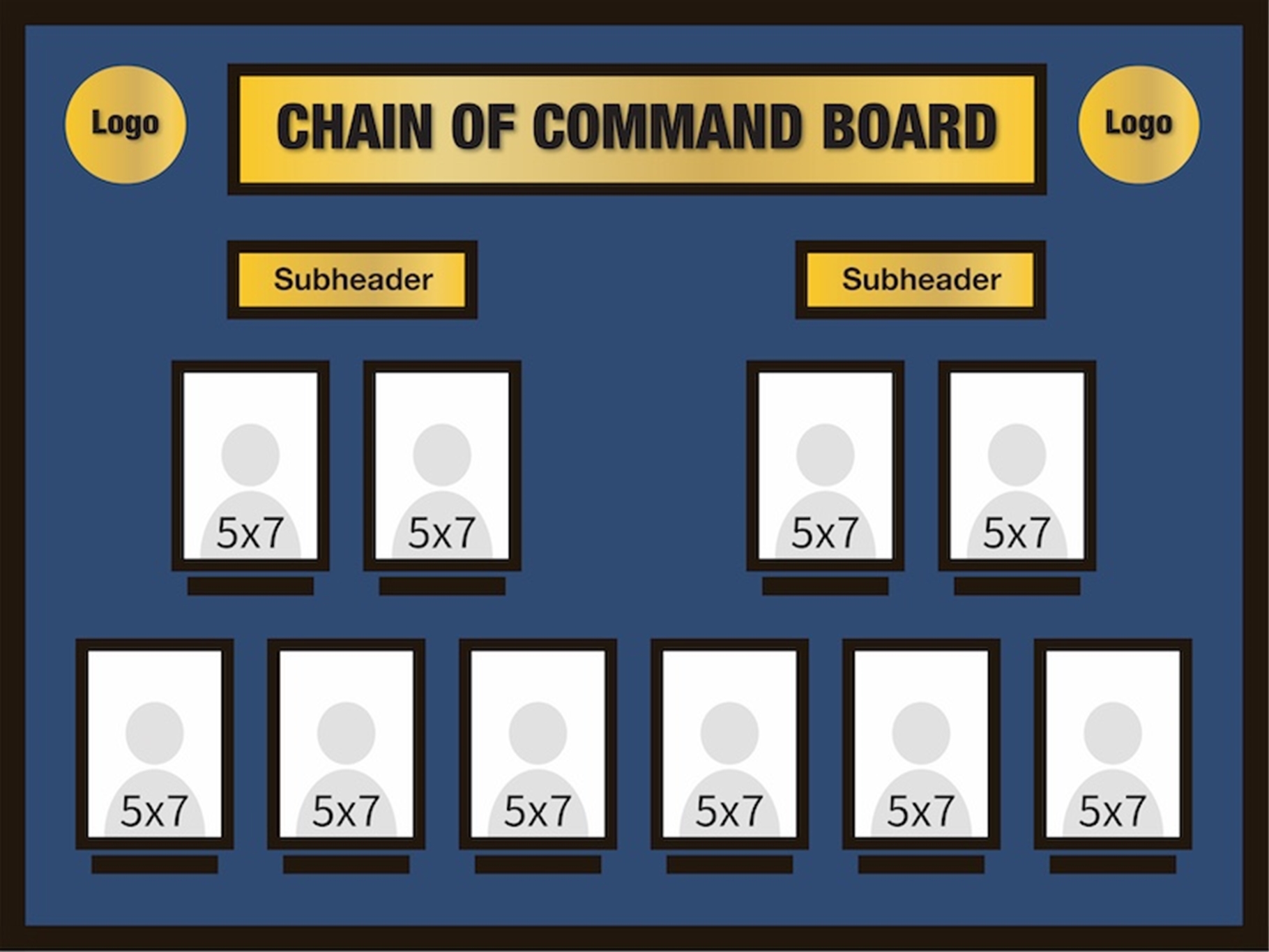 CC300-02 - 36" x 48" Custom Chain of Command Board 