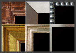 Custom chalkboards with metalic look frames - satin nickel, oil rubbed bronze, gold and more