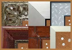 cork bulletin boards made with stylish frames styles - contemporary, tropical, decorative and more