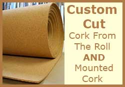 purchase natural self-healing cork bulletin board material by the square foot