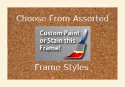 Custom unfinished cork bulletin board frames - paint or stain - DIY cork boards