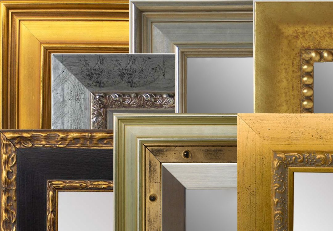shop custom mirrors with a metallic finish - gold, silver bronze and more