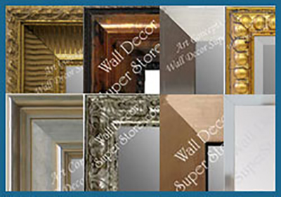 shop custom mirrors with a metallic finish - gold, silver bronze and more