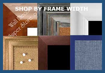 Shop custom wallboards by width of the frame - very thin to very wide