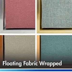 Framed Floating Fabric Wrapped