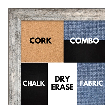 BB1223-3 - SOFT PEWTER - 0.75 Inch Wide - Cork, Chalk, Dry Erase, Combo, Fabric Wrap 