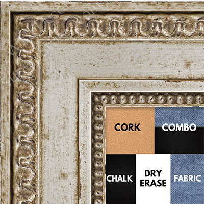 BB1231-2 - Versailles Silver - 3 Inch Wide - Custom Cork, Chalk, Dry Erase