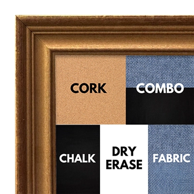 BB1239-2 - Antique Gold- 1.375 Inch Wide - Custom Cork Chalk Dry Erase