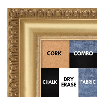 BB1310-4 Ornate Scoop – Soft Silver Finish 2.25" Wide Custom Cork Chalk or Dry Erase Board